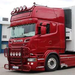 Acryl Zonneklep voor de Scania Streamline 80 mm lager uitsparing dodehoek spiegel