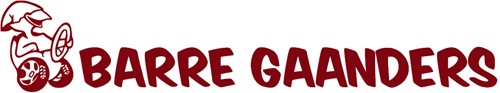 Sticker "BARRE GAANDERS" (set van 2 stuks) - Bordeauxrood - Ja, binnenzijde plakken