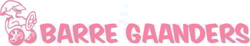 Sticker "BARRE GAANDERS" (set van 2 stuks) - Roze - Nee, buitenzijde plakken