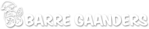 Sticker "BARRE GAANDERS" (set van 2 stuks) - Wit - Ja, binnenzijde plakken