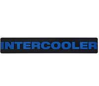 Plastic emblem Intercooler badge black-blue