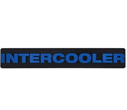 Plastic emblem Intercooler badge black-blue