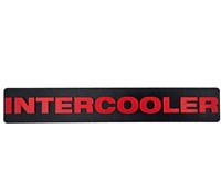 Kunststof embleem intercooler badge zwart-rood