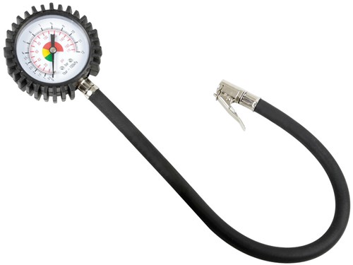 Tire pressure gauge with 270° pressure gauge