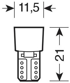 T10 6 SMD W,1x9,5d  LED 24/30V Weiß-3