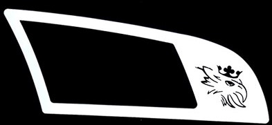 Frontprofil aus Edelstahl Streamline mit Svempa-Logo