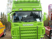 Acryl Zonneklep Scania 4 / R 80 mm lager met 2 positielampen en 2 verstralers