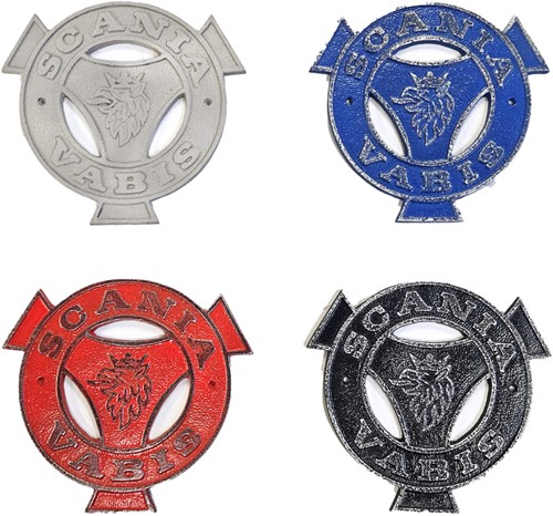 Aluminium-Emblem SCANIA VABIS