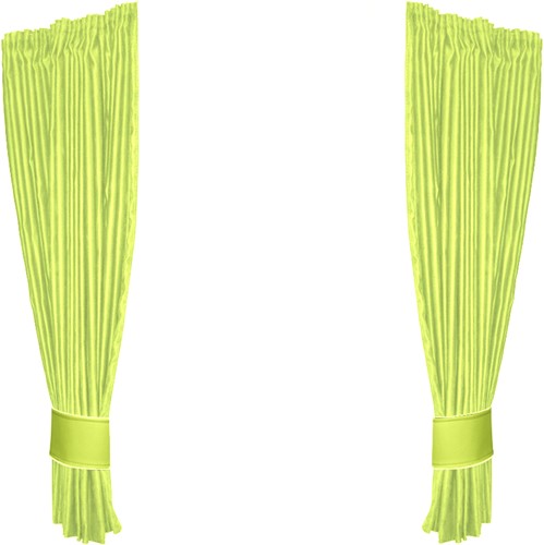 Set Side Curtains Alcantara Apple Green 0061