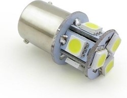 BA15S 8 LED Blau 24 Volt