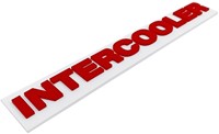 Plastic emblem Intercooler badge white-red-2