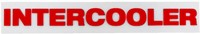 Kunststof embleem Intercooler badge wit-rood