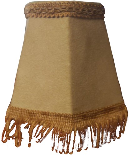 Armaturenbrettlampe rund Luxus beige mit hellbraunen Zahnseiden