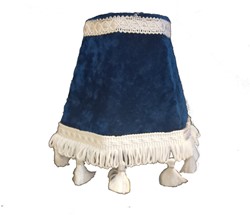 Dashboardlamp rond blauw met witte flossen