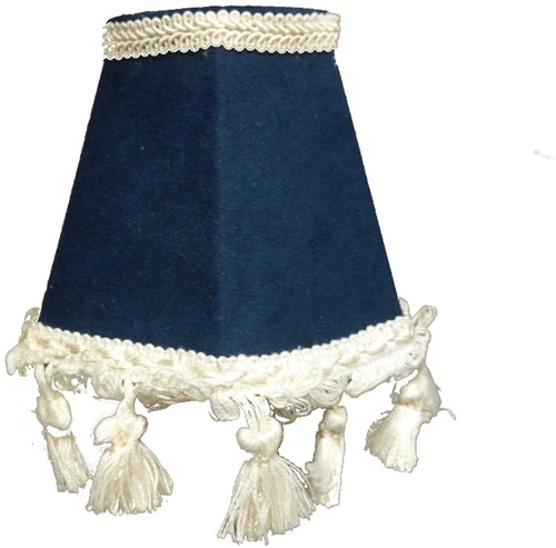 Dashboardlamp rond blauw met witte flossen