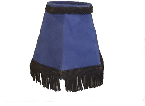 Dashboardlamp rond blauw met zwarte flossen