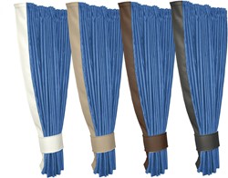 Set Zijgordijnen Blauw 0037