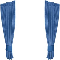 Set Zijgordijnen Alcantara Blauw 0037