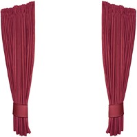 Set Side Curtains Alcantara Bordeaux 0045