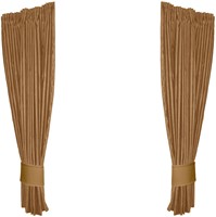 Set Seitenvorhänge Alcantara Braun 0004