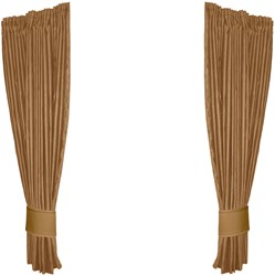 Set Seitenvorhänge Alcantara Braun 0004