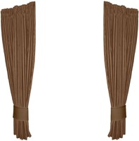 Set Seitenvorhänge Alcantara Schokobraun 0020