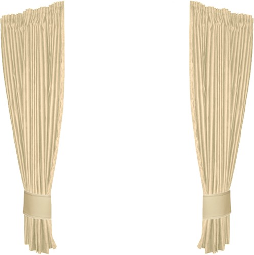 Set Seitenvorhänge Alcantara Creme 0016