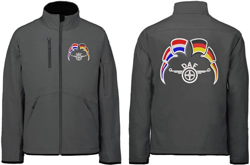 Softshelljacke DAF Flügel Emblem mit Wimpel Niederlande - Deutschland-2