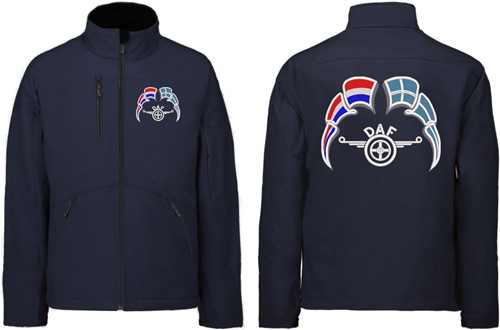 Softshell jacket DAF wings Emblem with flags Netherlands - Greece-3