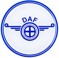 Naafsticker wit met blauw DAF logo