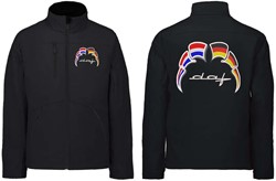 Softshell jas DAF Old Style Embleem met wimpels Nederland - Duitsland