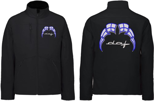 Softshell jacket DAF Old Style Emblem with flags Finland