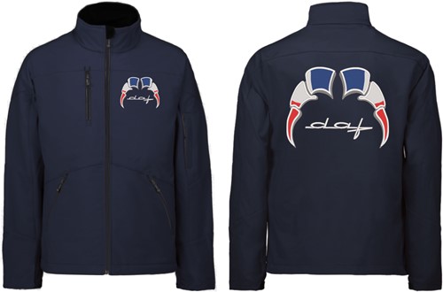 Softshell jas DAF Old Style Embleem met wimpels Frankrijk-3