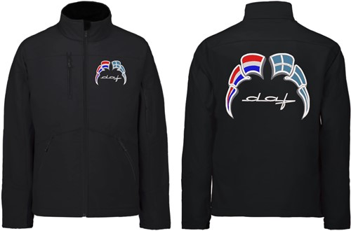 Softshell jacket DAF Old Style Emblem with flags Netherlands - Greece