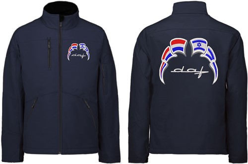 Softshell jacket DAF Old Style Emblem with flags Netherlands - Israel-3