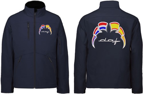 Softshell jacket DAF Old Style Emblem with flags Netherlands - Spain-3