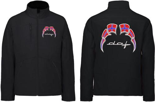 Softshelljacke DAF Old Style Emblem mit Wimpel Norwegen