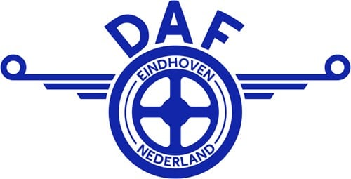 Sticker DAF wings - 50 cm - Blauw - Nee, buitenzijde plakken