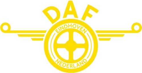 Sticker DAF wings - 50 cm - Geel - Nee, buitenzijde plakken