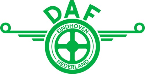Sticker DAF wings - 30 cm - Groen - Nee, buitenzijde plakken