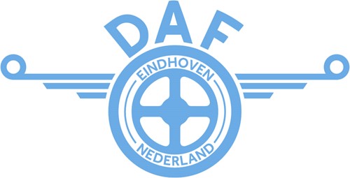 Sticker DAF wings - 50 cm - Lichtblauw - Ja, binnenzijde plakken