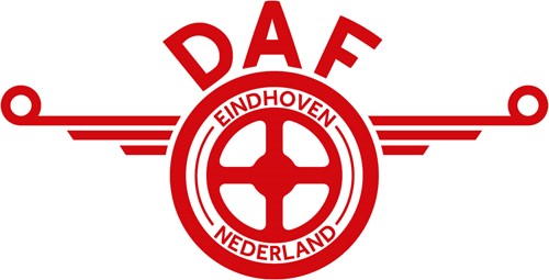 Sticker DAF wings - 45 cm - Rood - Ja, binnenzijde plakken