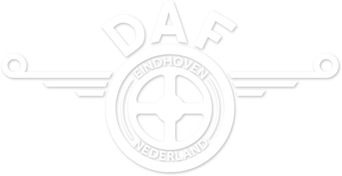 Sticker DAF wings - 40 cm - Wit - Nee, buitenzijde plakken