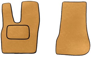 Motortunnel en vloermatten DAF XF 105 - Glad - Zwart - Geen logo