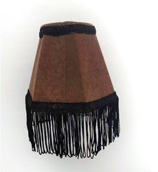 Dashboardlamp rond bruin met zwarte flossen