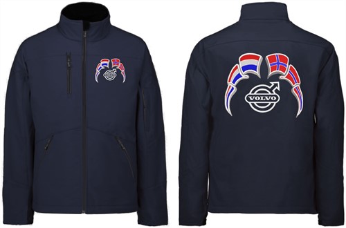 Softshell jas Volvo met wimpels Nederland - Noorwegen-3