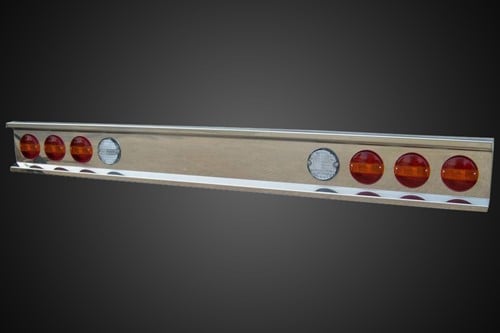 Deense bumper RVS 8 gaats inclusief halogeen lampen