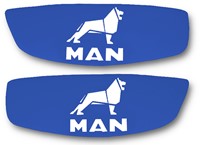 Door panels MAN TGL / TGM / TGS / TGX from 2012 Blue Smooth