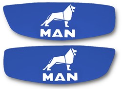 Door panels MAN TGL / TGM / TGS / TGX from 2012 Blue Smooth