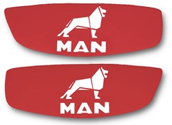 Door panels MAN TGL / TGM / TGS / TGX from 2012 Red Smooth